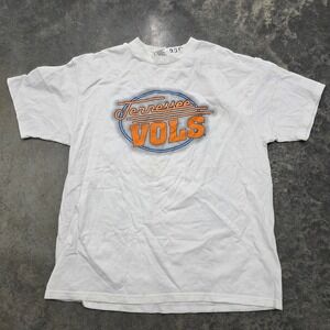 Vintage 90S Tennessee VOLS T-Shirt Power‎ Pro Oneita Graphic Tee White Mens XL